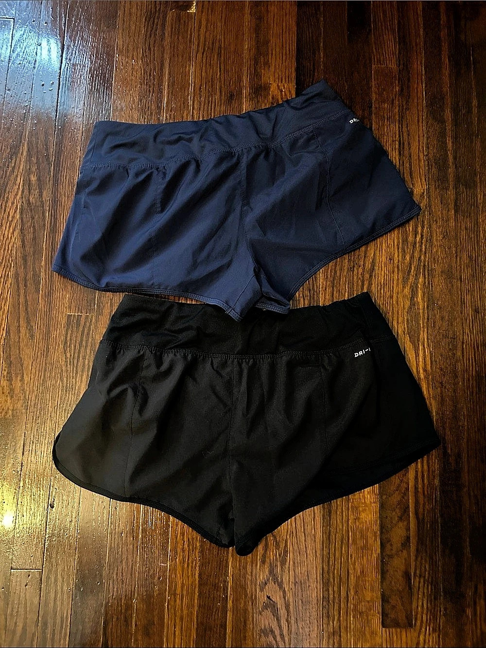 Nike Dri-FIT Tempo Running Shorts in Black & Blue Medium - Picture 2 of 5